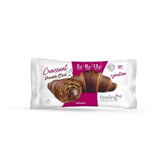 Protein croissant double chocolate with FeelingOk cocoa 50gr