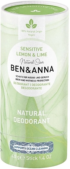 Deodorant Stick - Lemon & lime Sensitive Ben & Anna 40gr