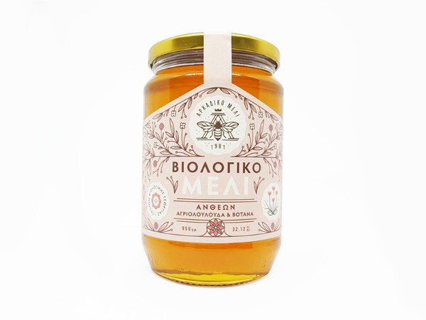 Μέλι - Ανθέων Αγριολούλουδα και Βότανα BIO 950gr