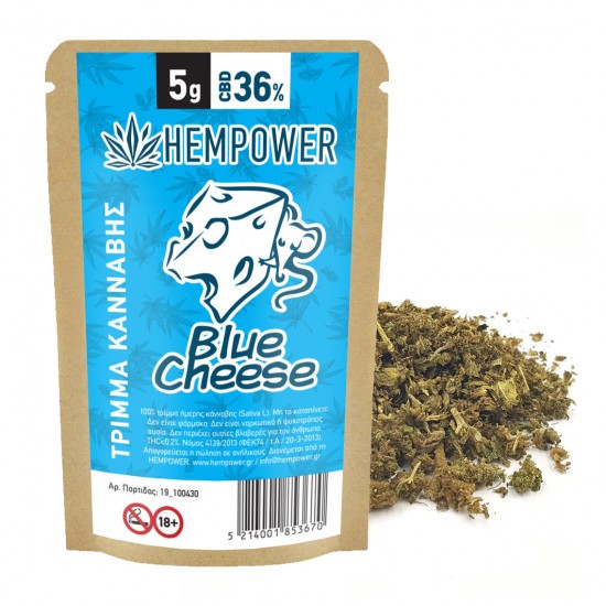 Ανθός Κάνναβης Τρίμμα Blue Cheese CBD 36% - 5gr
